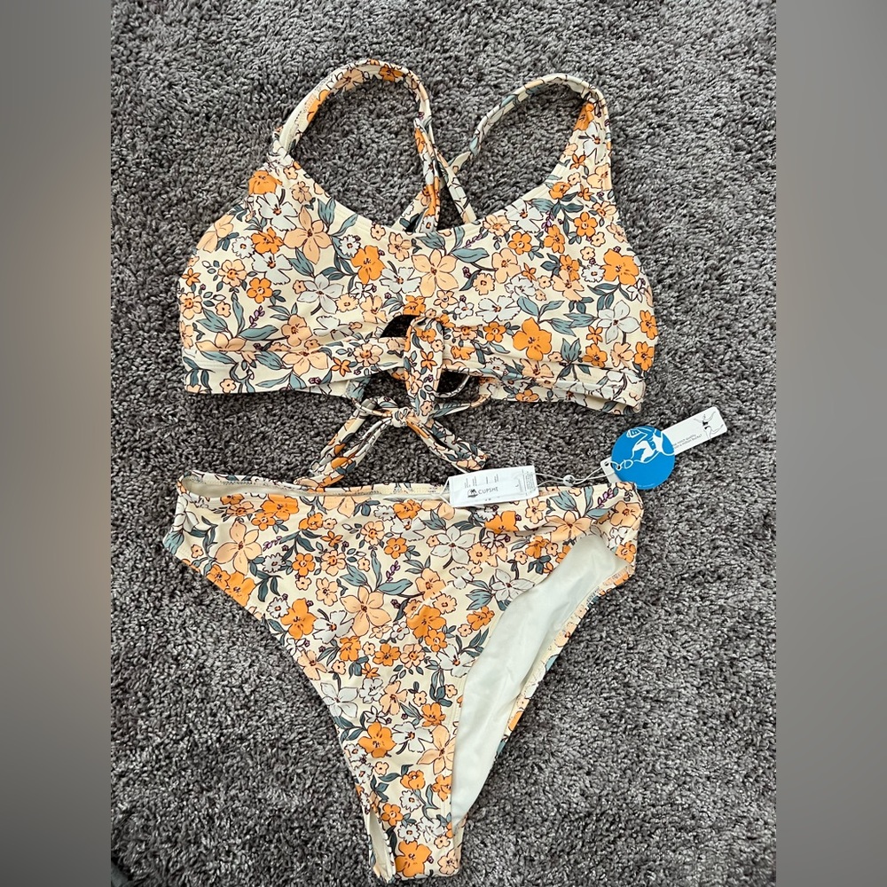 Cupshe Floral Cheeky Swimsuit
